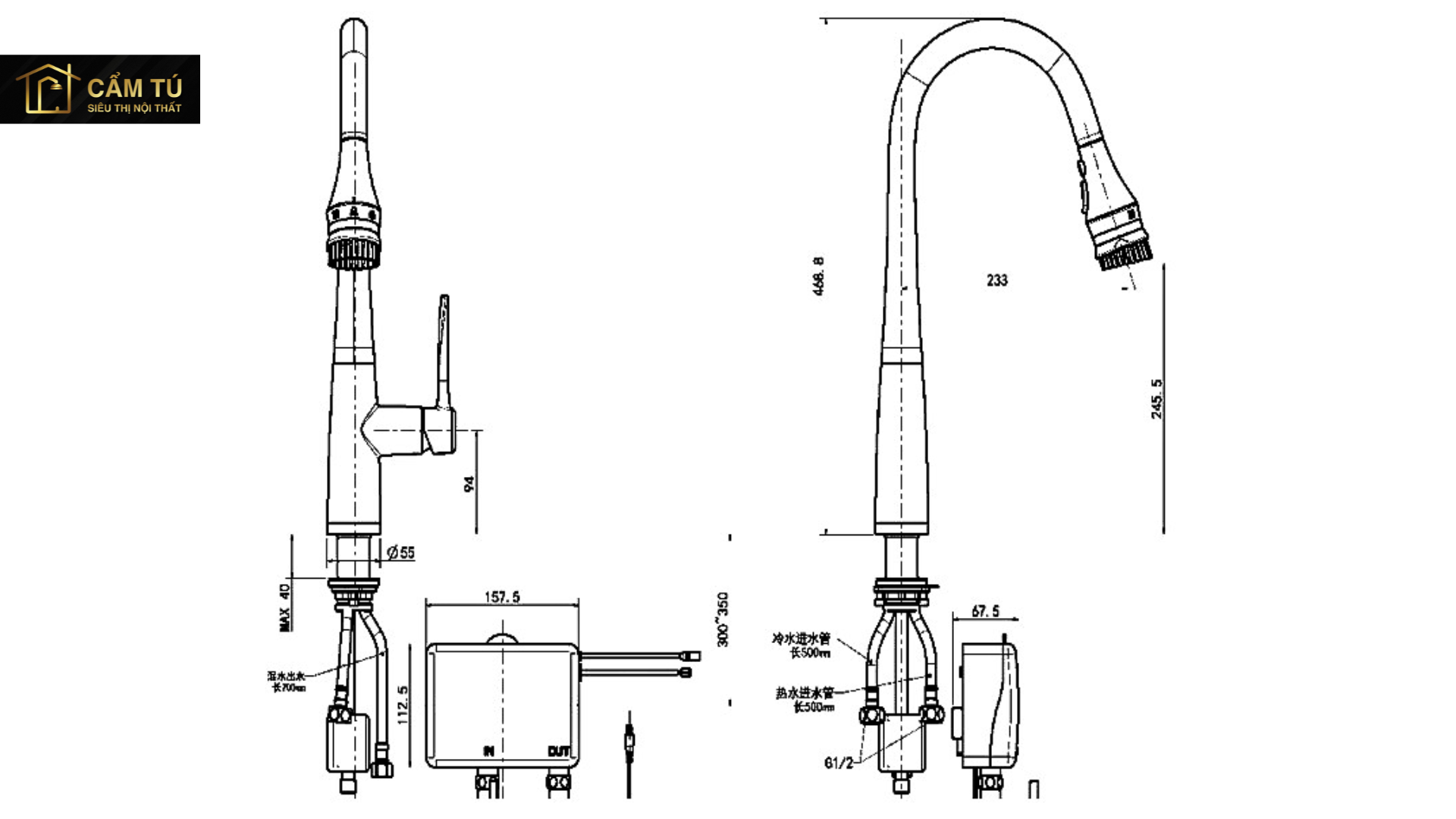 Vòi Bếp Cảm Ứng American Standard WF-5644