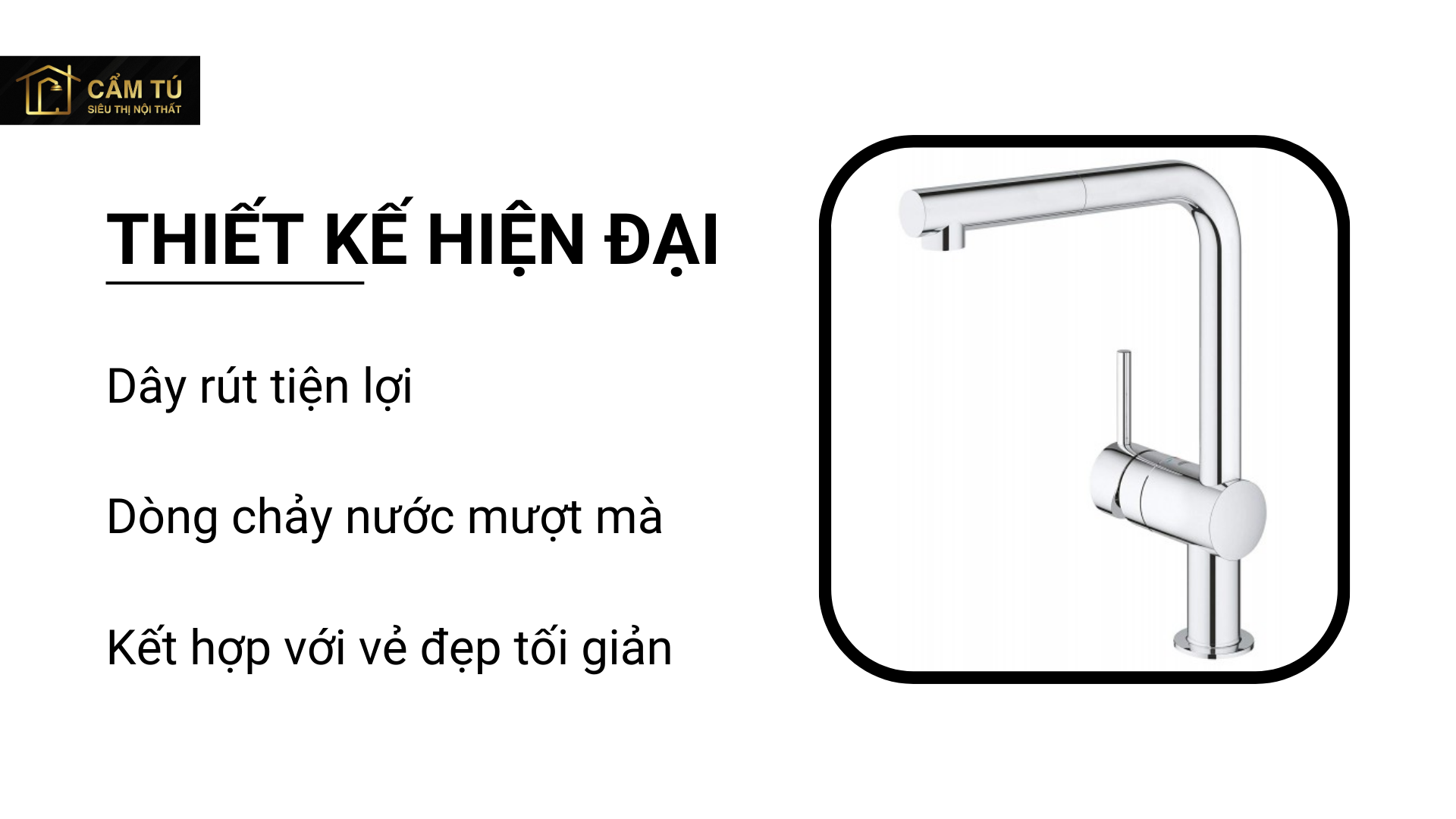 Vòi Bếp Grohe Minta 32168000 Dây Rút