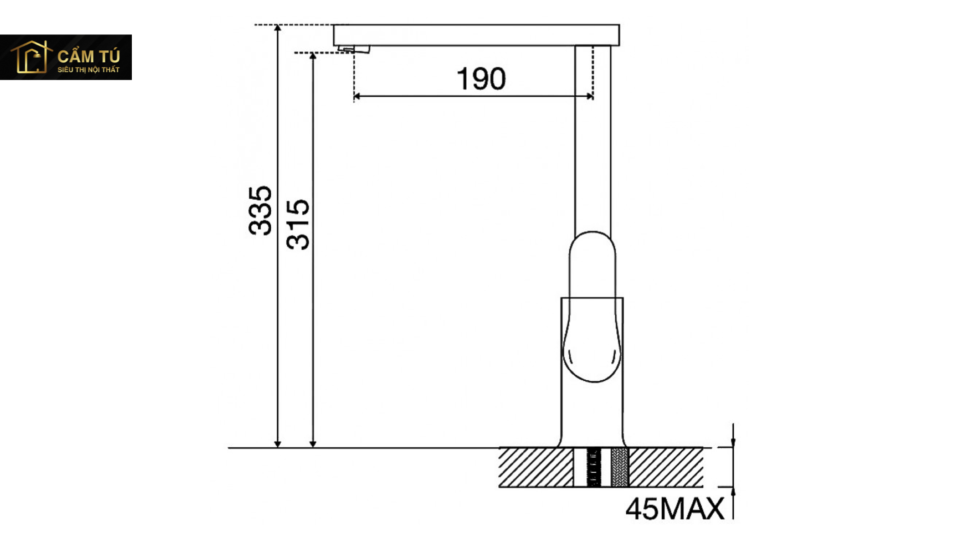 Vòi Bếp Inox Malloca K129T Nóng Lạnh