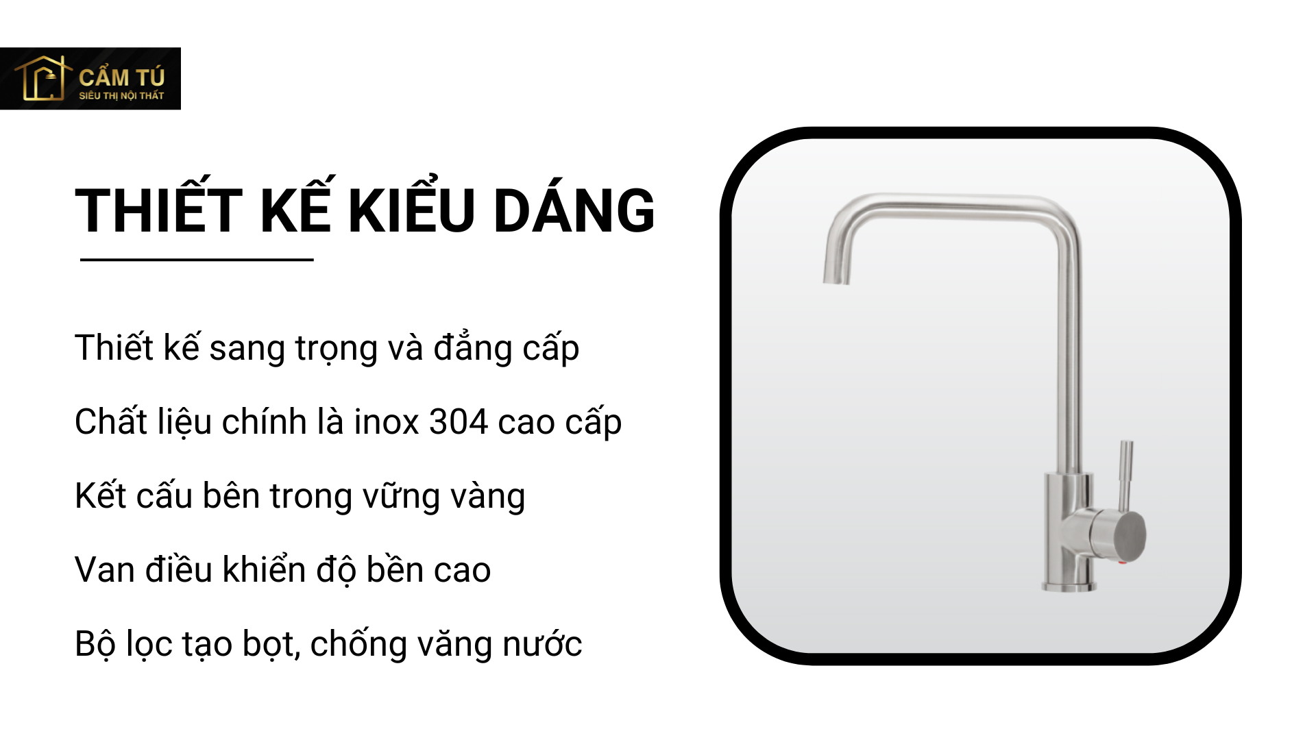 Vòi Bếp Inox Malloca K559-SN Nóng Lạnh