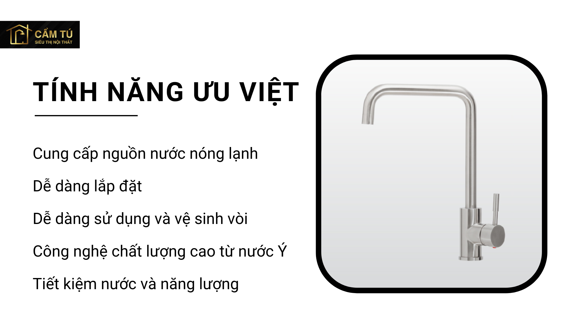 Vòi Bếp Inox Malloca K559-SN Nóng Lạnh