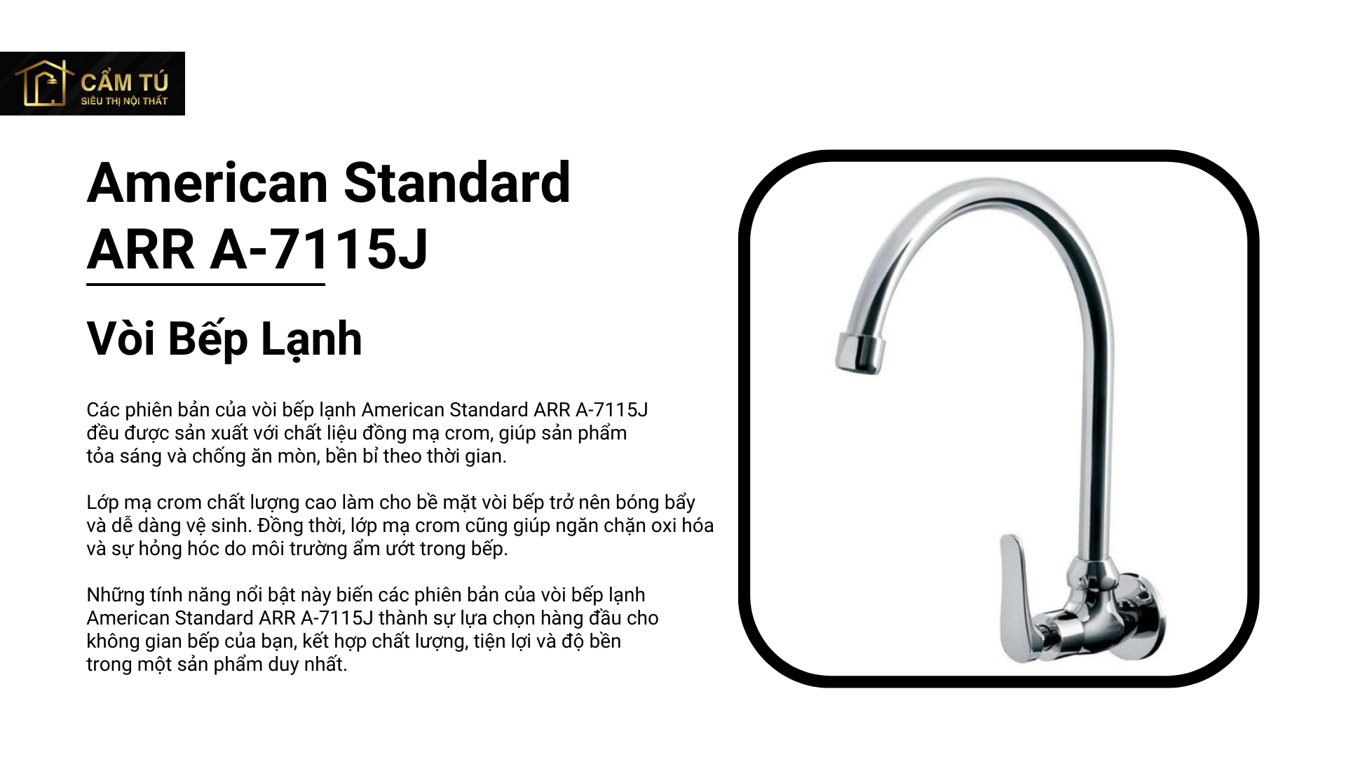 Vòi Bếp Lạnh American Standard ARR A-7115J