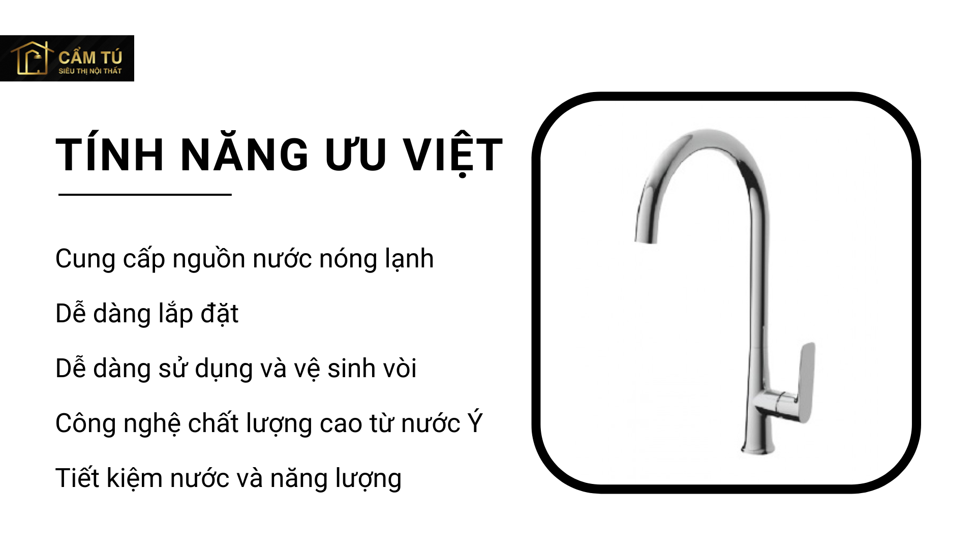 Vòi Bếp Malloca K77C Nóng Lạnh