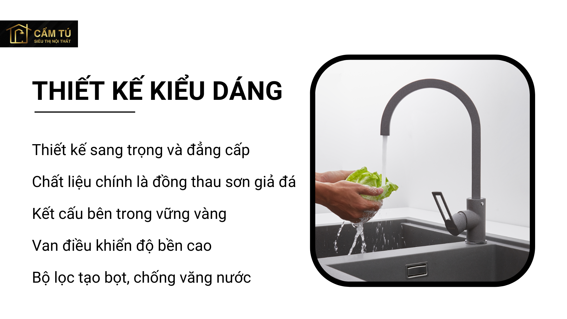 Vòi Bếp Malloca MF-073 Nóng Lạnh