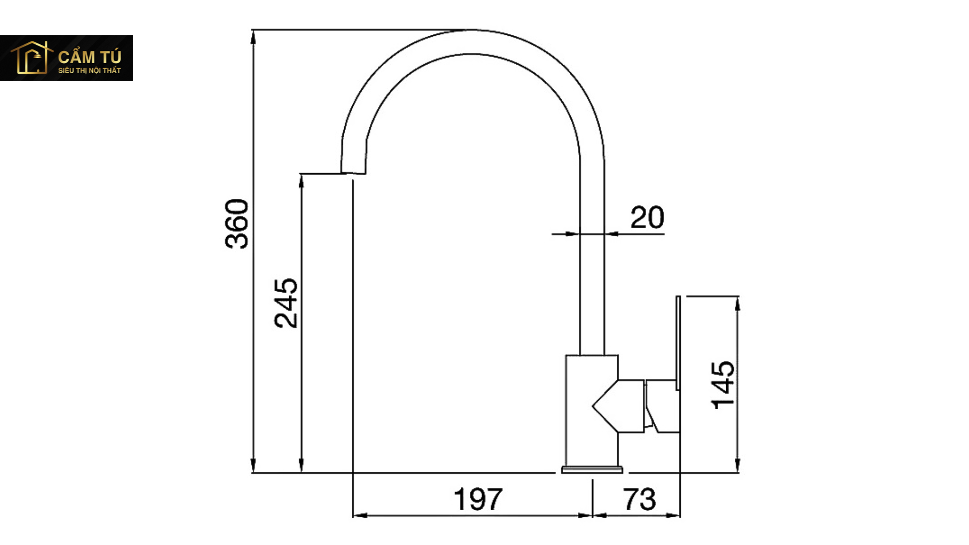 Vòi Bếp Malloca MF-073 Nóng Lạnh