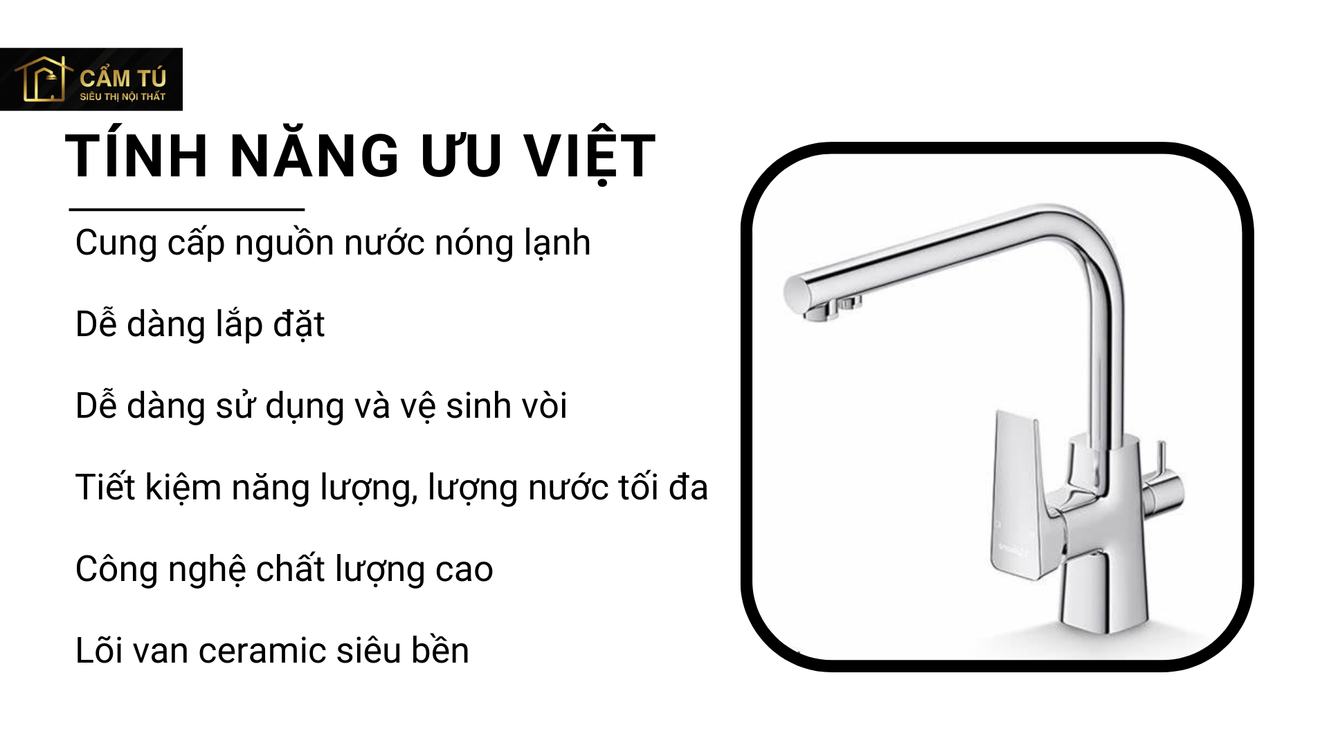 Vòi Bếp Viglacera VG713 Nóng Lạnh