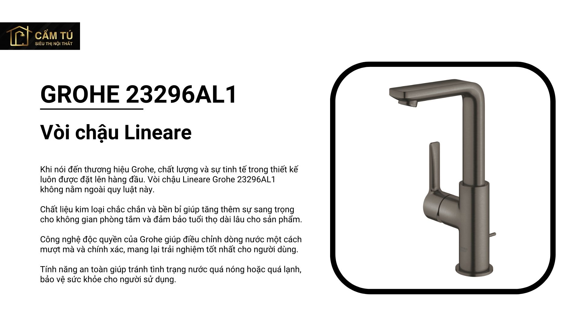 Vòi chậu Lineare Grohe 23296AL1