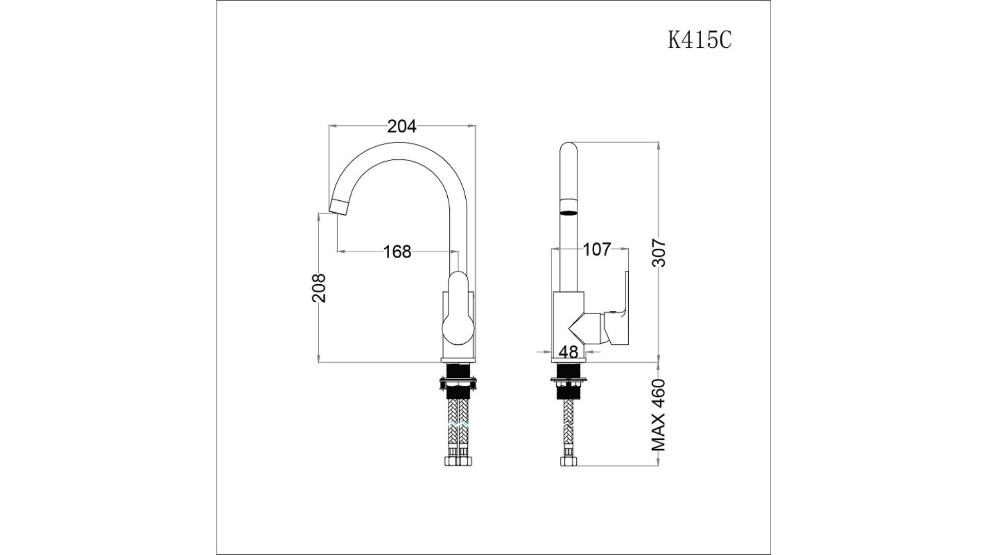 Vòi Rửa Chén Caesar K415C Nóng Lạnh