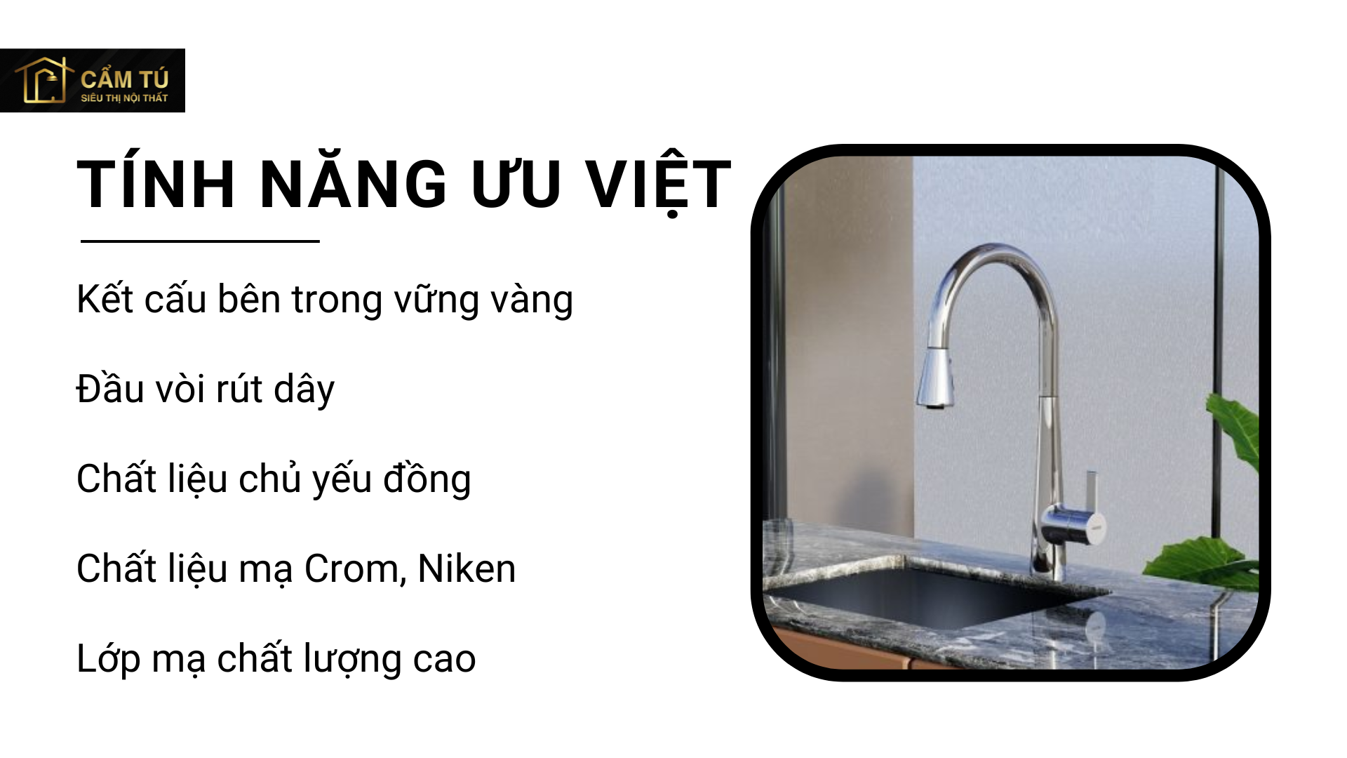 Vòi Rửa Chén Caesar Rút K905C Dây Nóng Lạnh