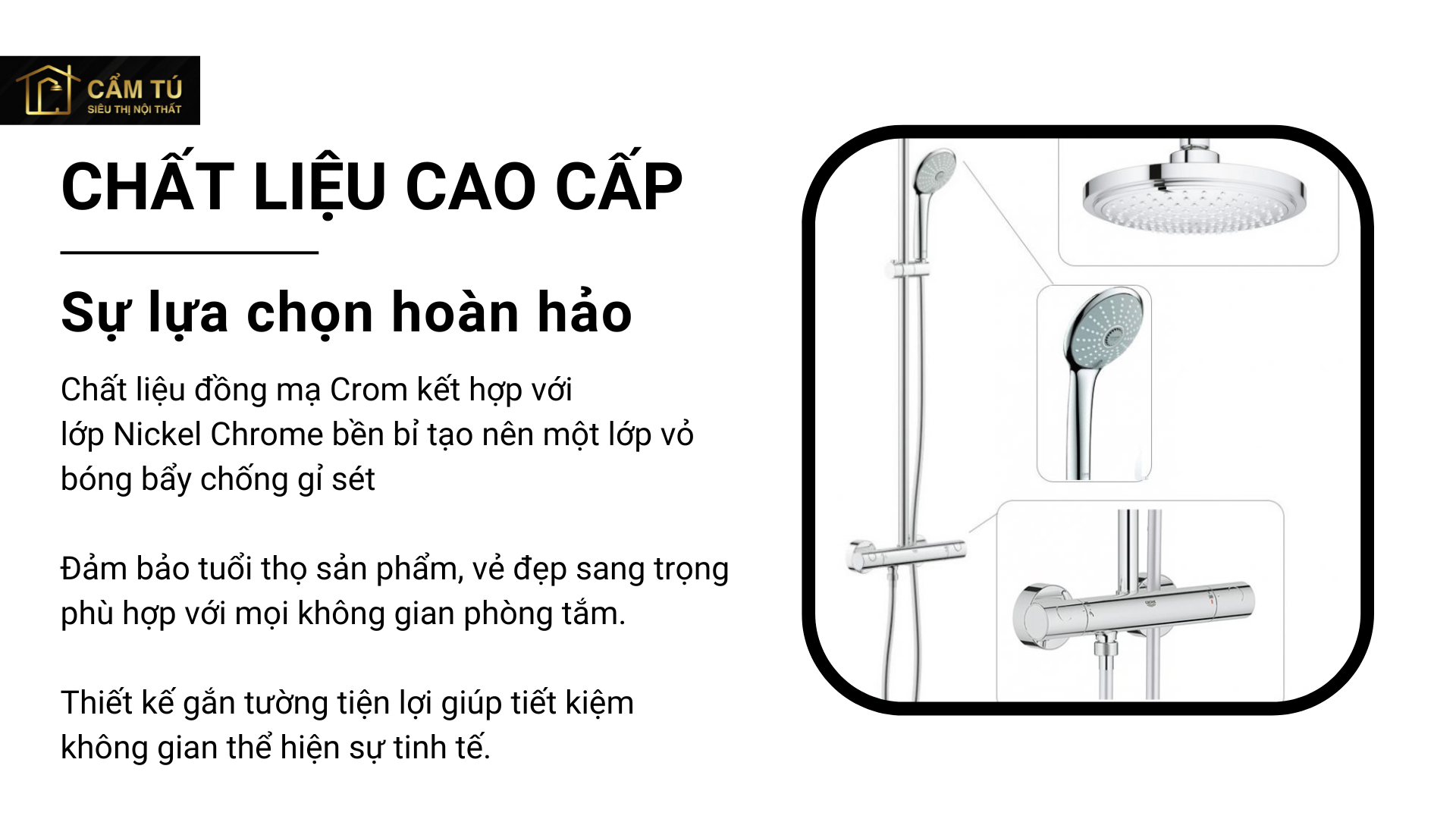 Vòi Sen Cây Nhiệt Độ Grohe Euphoria 27964000