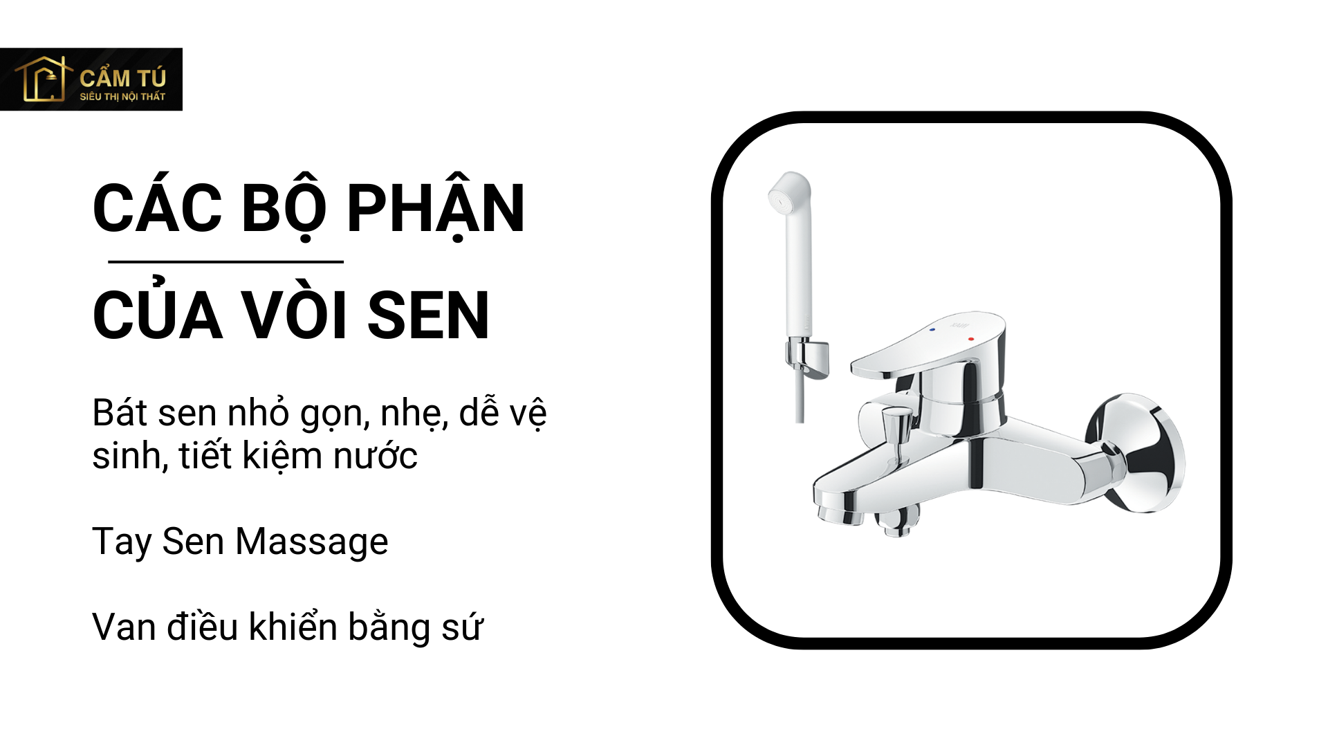 Vòi Sen Nóng Lạnh Inax BFV-1003S-1C Tay Sen Massage