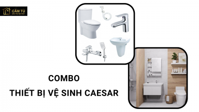 Combo thiết bị vệ sinh caesar, hoàn hảo cho phòng tắm hiện đại