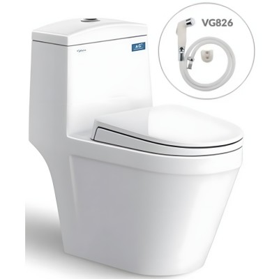Bồn Cầu Viglacera V35M Xả Xoáy Nắp Êm V86 + Vòi Xịt VG826