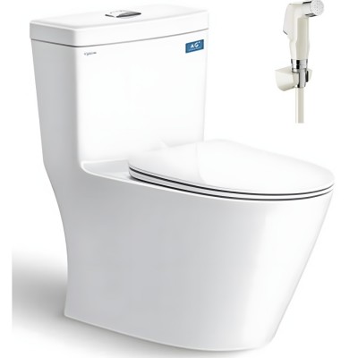 Bồn Cầu Viglacera V62 Nắp Êm V687 1 Khối Tặng VG826 + VG853