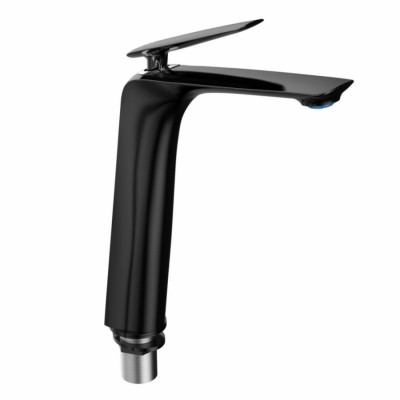 Vòi Lavabo Nóng Lạnh Viglacera P.52.326 Platinum Màu Đen Thân Cao