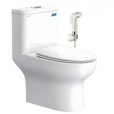 Bồn Cầu Viglacera V64 Nắp Êm V687 1 Khối Tặng VG826 + VG853