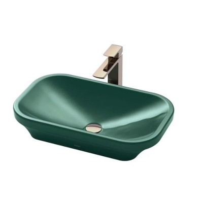 Chậu Rửa Lavabo TOTO LW630JDW/F#FRG Đặt Bàn Rừng Xanh 600x370 mm