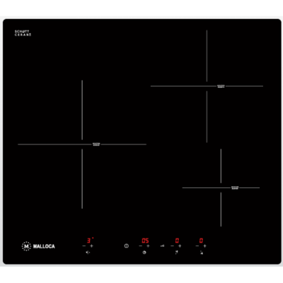 Bếp Điện Từ Malloca MI 593 BN Mặt Kính 3 Bếp Tiết Kiệm Điện