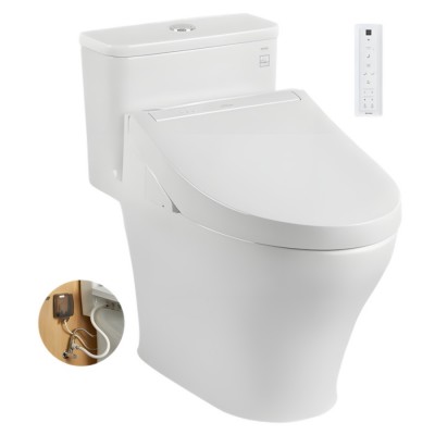 Bồn cầu 1 khối TOTO MS857DW14 nắp điện tử Washlet C5 TCF24410AAA