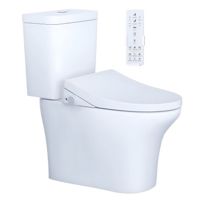 Bồn cầu 2 khối nắp điện tử Caesar CD1341+TAF512H