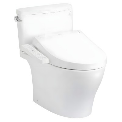 Bồn Cầu TOTO CS767CRW17 Hai Khối Nắp Điện Tử Washlet C2 TCF23460AAA Giấu Dây