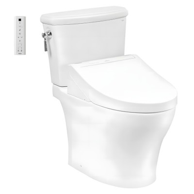 Bồn cầu TOTO CS986CGW15 2 khối nắp điện tử Washlet C5 TCF24460AAA giấu dây