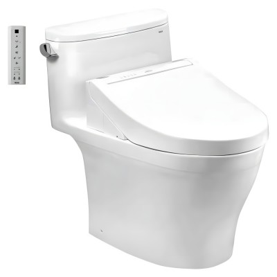 Bồn cầu TOTO MS887CRW15 1 khối nắp điện tử Washlet C5 TCF24460AAA giấu dây