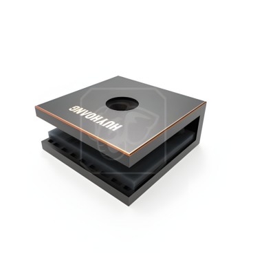 Kẹp vách 01 Huy Hoàng kính tường mạ đồng đen American