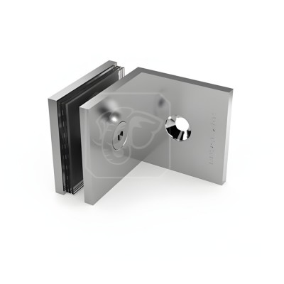 Kẹp vách kính gắn tường Huy Hoàng 90 độ KV02