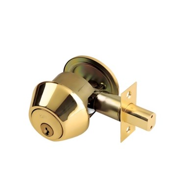 Khóa Cóc Yale Một Đầu Chìa Một Đầu Vặn V8111 US3 Màu Đồng Bóng