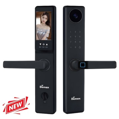 Khoá cửa thông minh Demax EL-C66 BL màn hình chuông, App wifi - Của Đức