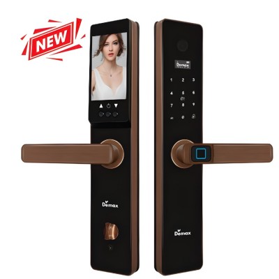 Khoá cửa vân tay Demax EL629 AC App wifi, chuông màn hình Của Đức