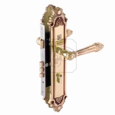 Khóa tay nắm đại sảnh Huy Hoàng HC 8526 PVD Gold