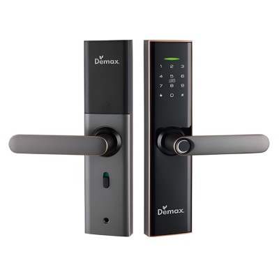Khóa vân tay nhỏ gọn Demax SL266 BL - Màu Xám Đen - Của Đức Tính năng mở thông phòng