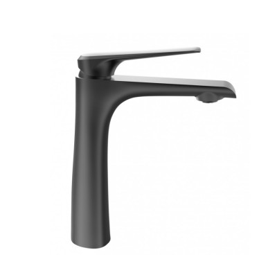 Vòi Lavabo Nóng Lạnh Viglacera P.52.356 Platinum Màu Đen Thân Cao