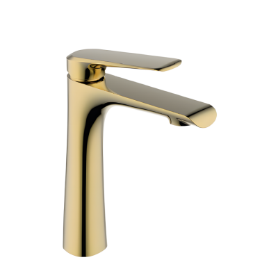 Vòi Lavabo Nóng Lạnh Viglacera P.52.357 Platinum Màu Vàng Đồng Thân Cao