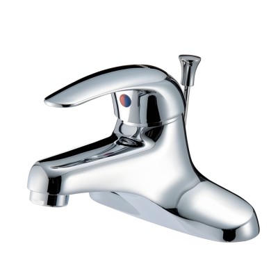 Vòi Nóng Lạnh Lavabo CAESAR B262CU Bộ Xả Nhấn Nhựa